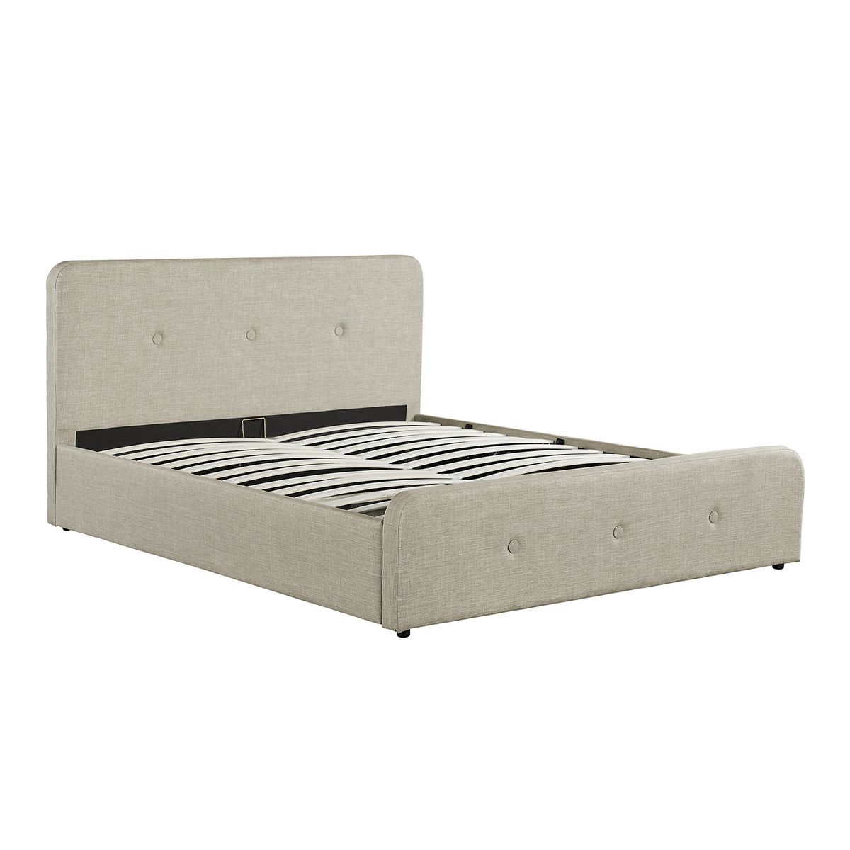 Cadre de lit coffre avec tête de lit capitonnée 160x200 BERGEN