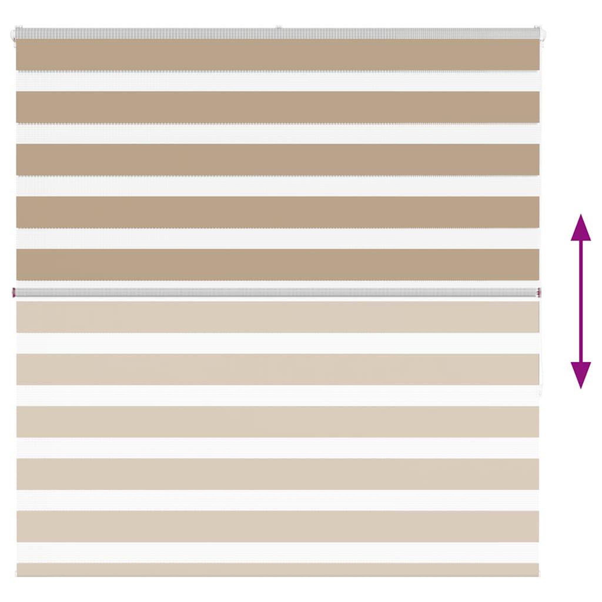 Voir la diapositive 5 : VIDAXL Store zebre marron sable largeur du tissu 145,9 cm polyester