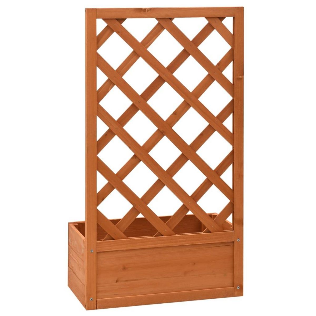 VIDAXL Jardiniere a treillis de jardin Orange 50x25x90cm Bois de sapin