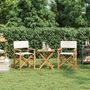 Voir la diapositive 1 : VIDAXL Chaises de metteur en scene pliantes lot de 2 Bois teck massif