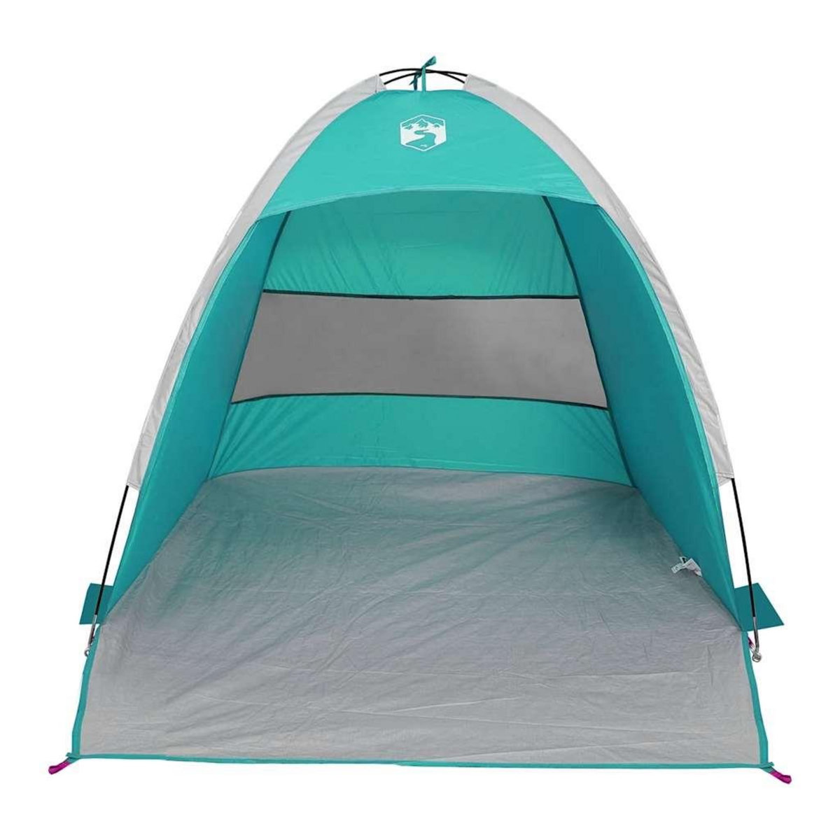 VIDAXL Tente de plage 3 personnes vert impermeable