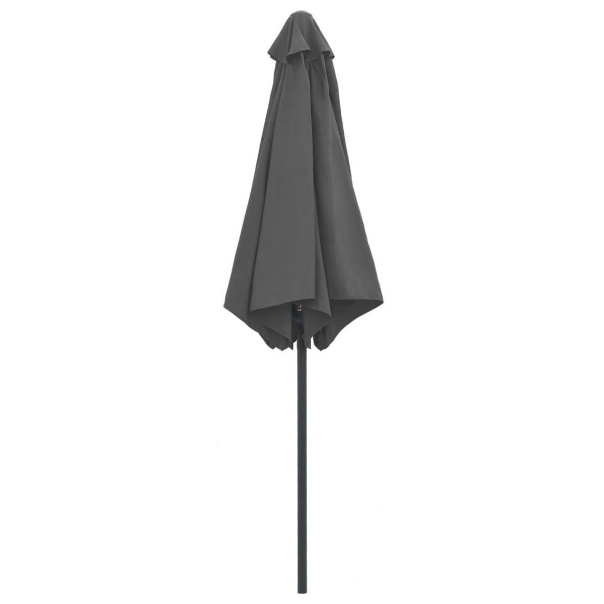VIDAXL Parasol de jardin et mat en aluminium 270x246 cm Anthracite