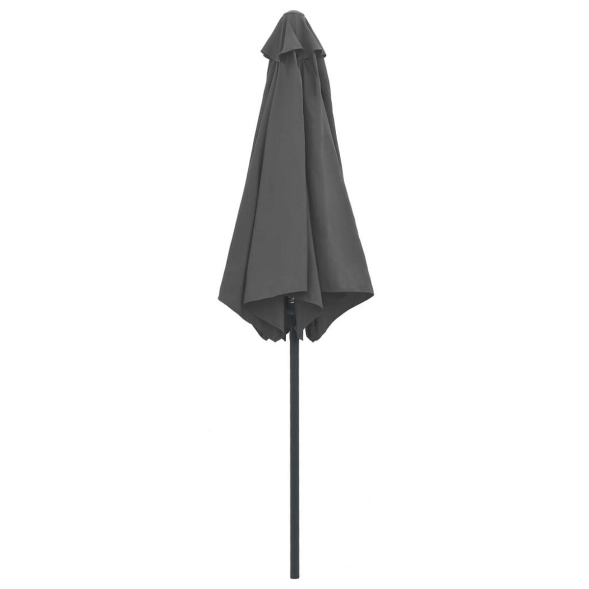 VIDAXL Parasol de jardin et mat en aluminium 270x246 cm Anthracite