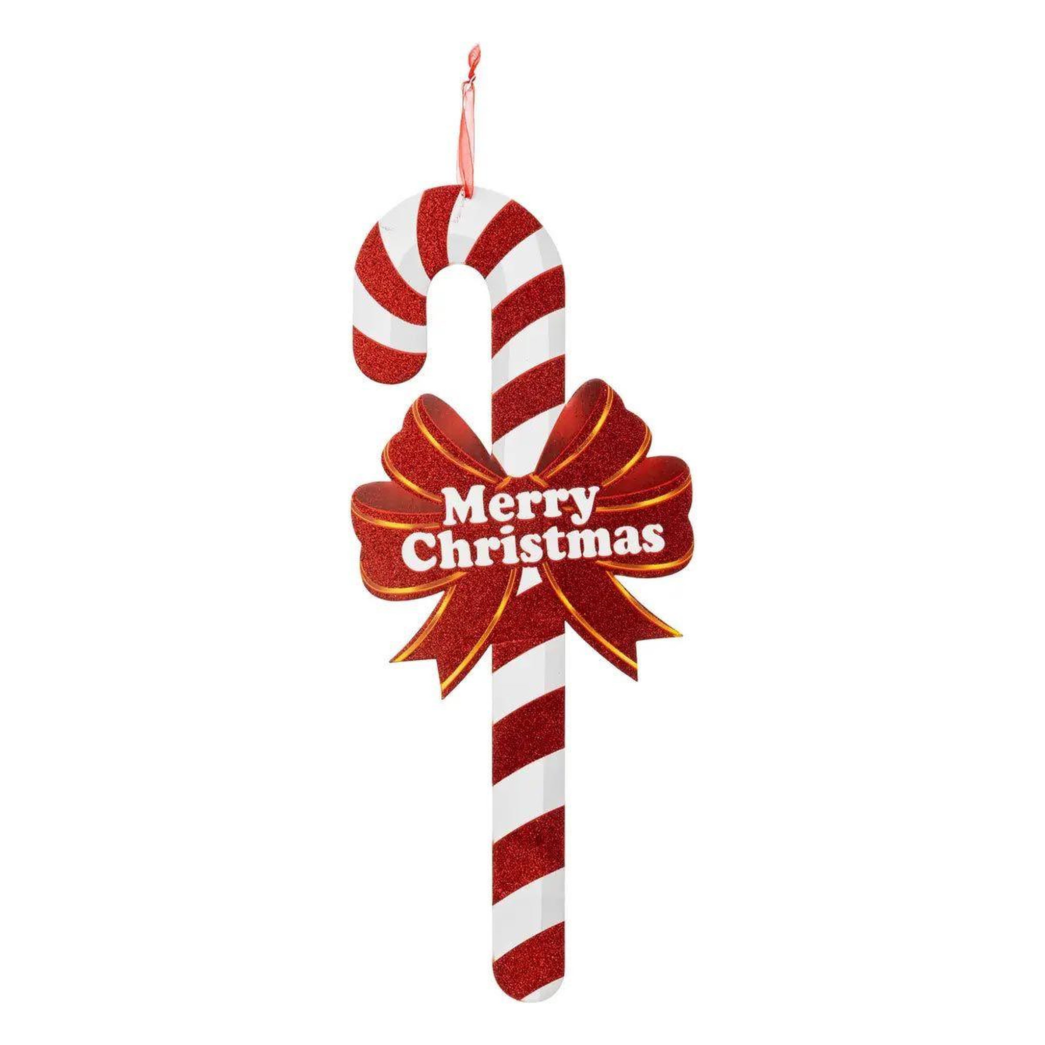 ATMOSPHERA Sujet de noël  sucre d'orge xl  56cm rouge