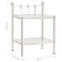 Voir la diapositive 6 : VIDAXL Table de chevet Blanc/transparent 45x34,5x60,5cm Metal et verre