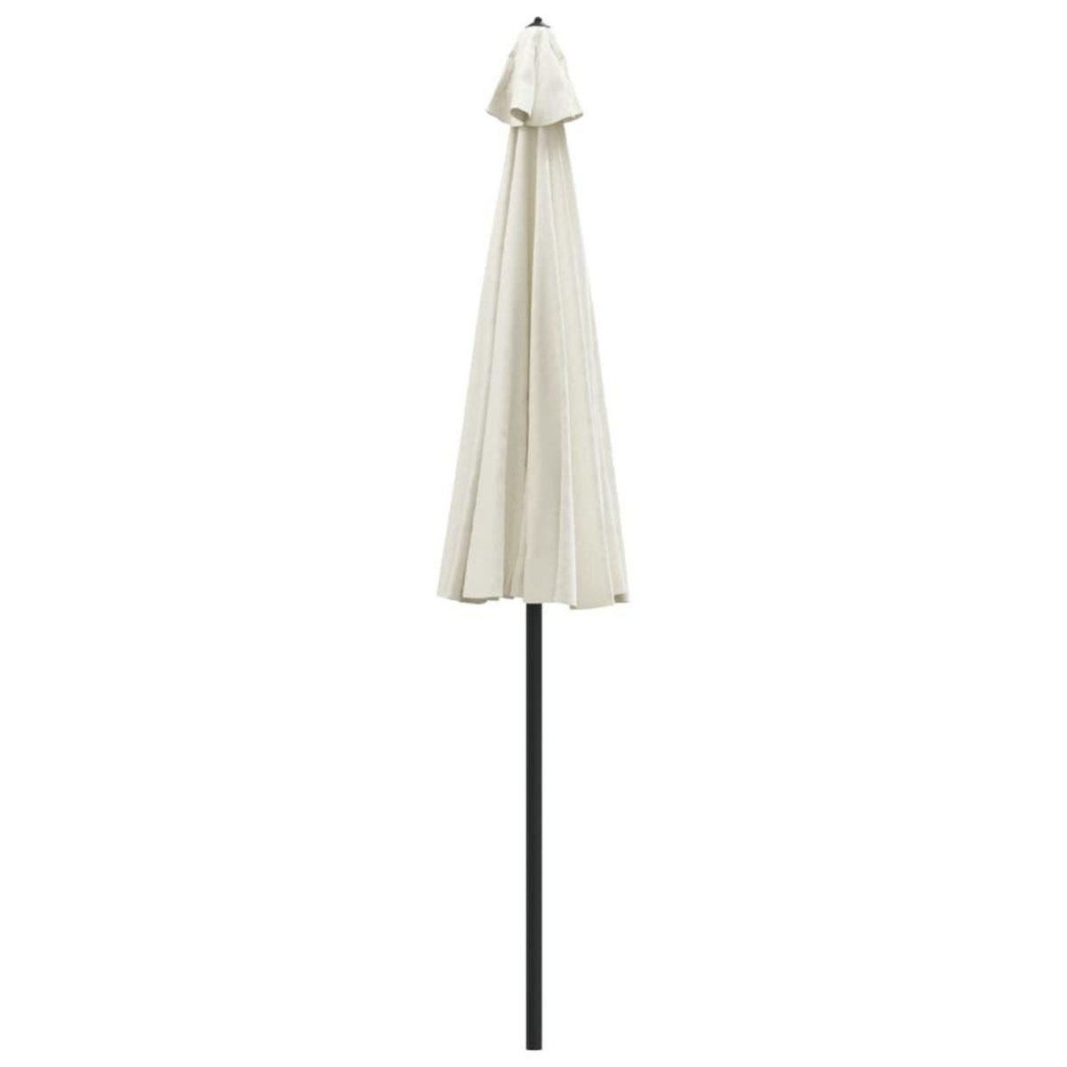VIDAXL Parasol d'exterieur et mat avec aluminium 270 cm Blanc sable