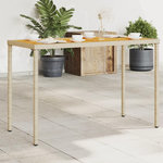 VIDAXL Table de jardin avec dessus en bois d'acacia beige 115x54x74 cm