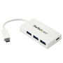 Voir la diapositive 2 : Startech Hub USB StarTech 4 ports USB-C blanc