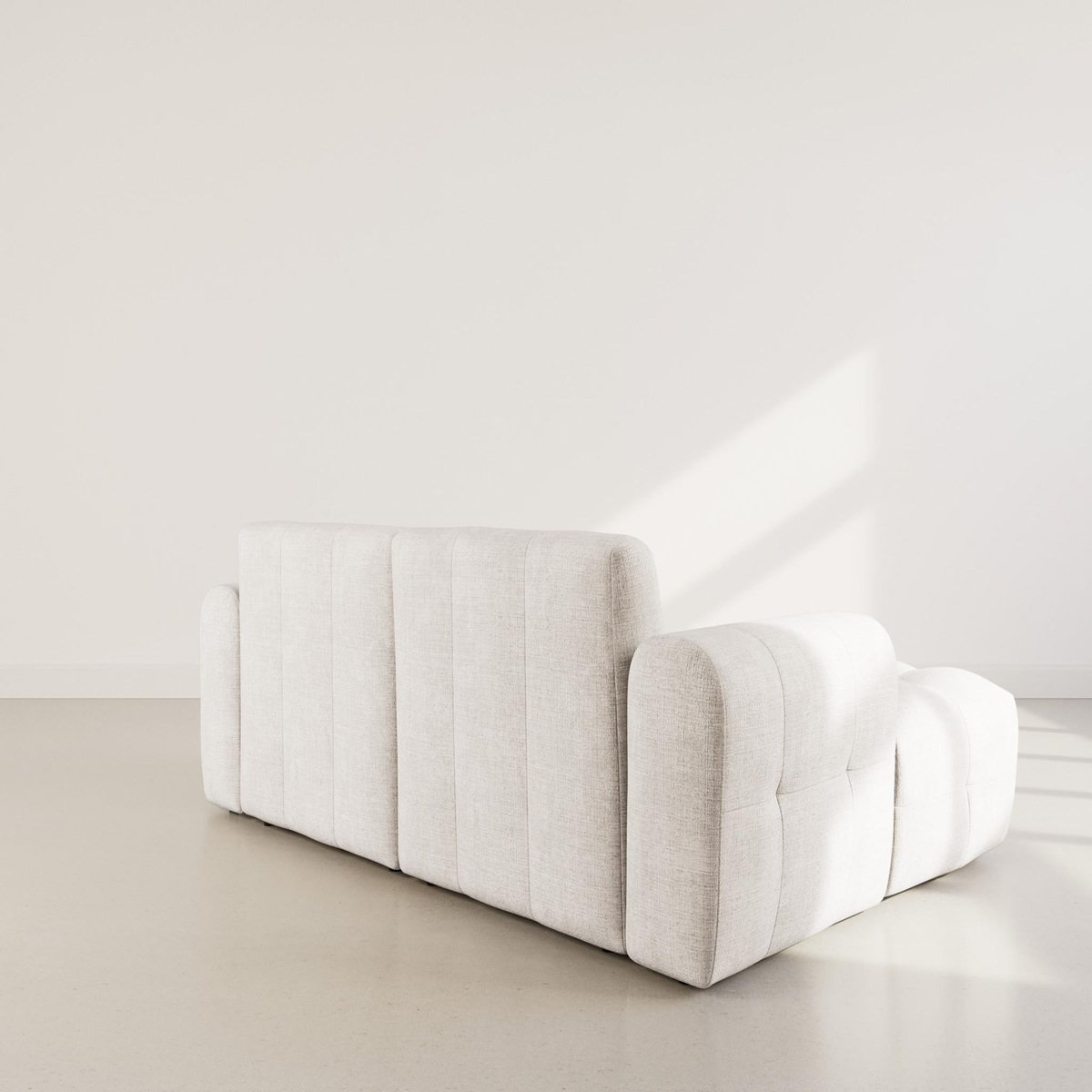 BEST MOBILIER Diane - canapé d'angle gauche 4 places en velours texturé