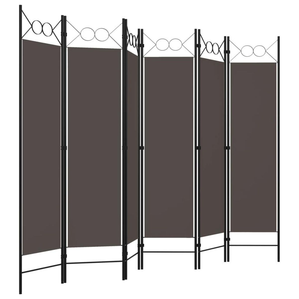 VIDAXL Cloison de separation 6 panneaux Anthracite 240x180 cm