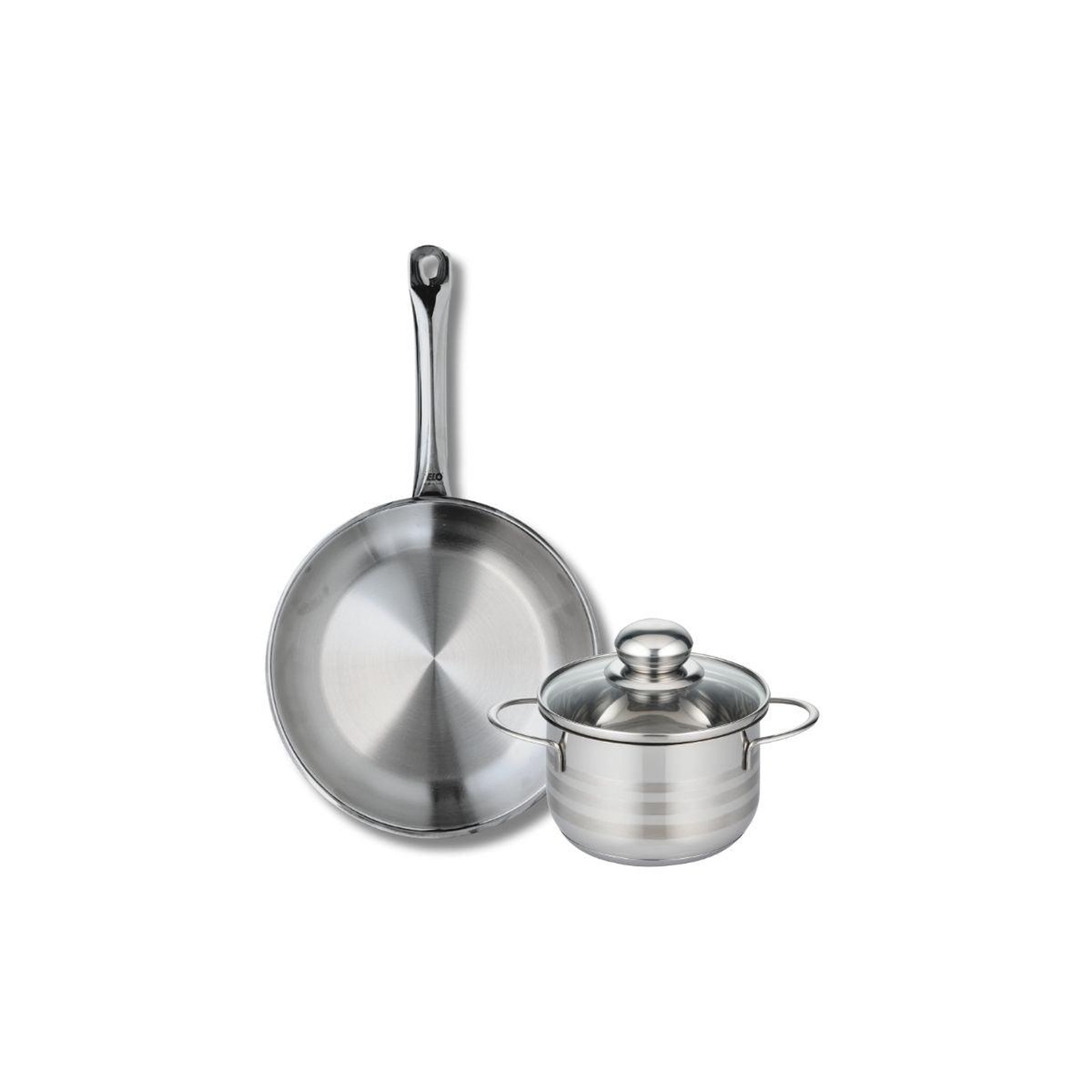 ELO Ensemble de 1 poêle de cuisson 28 cm et 1 faitout 16 cm elo profi brillant
