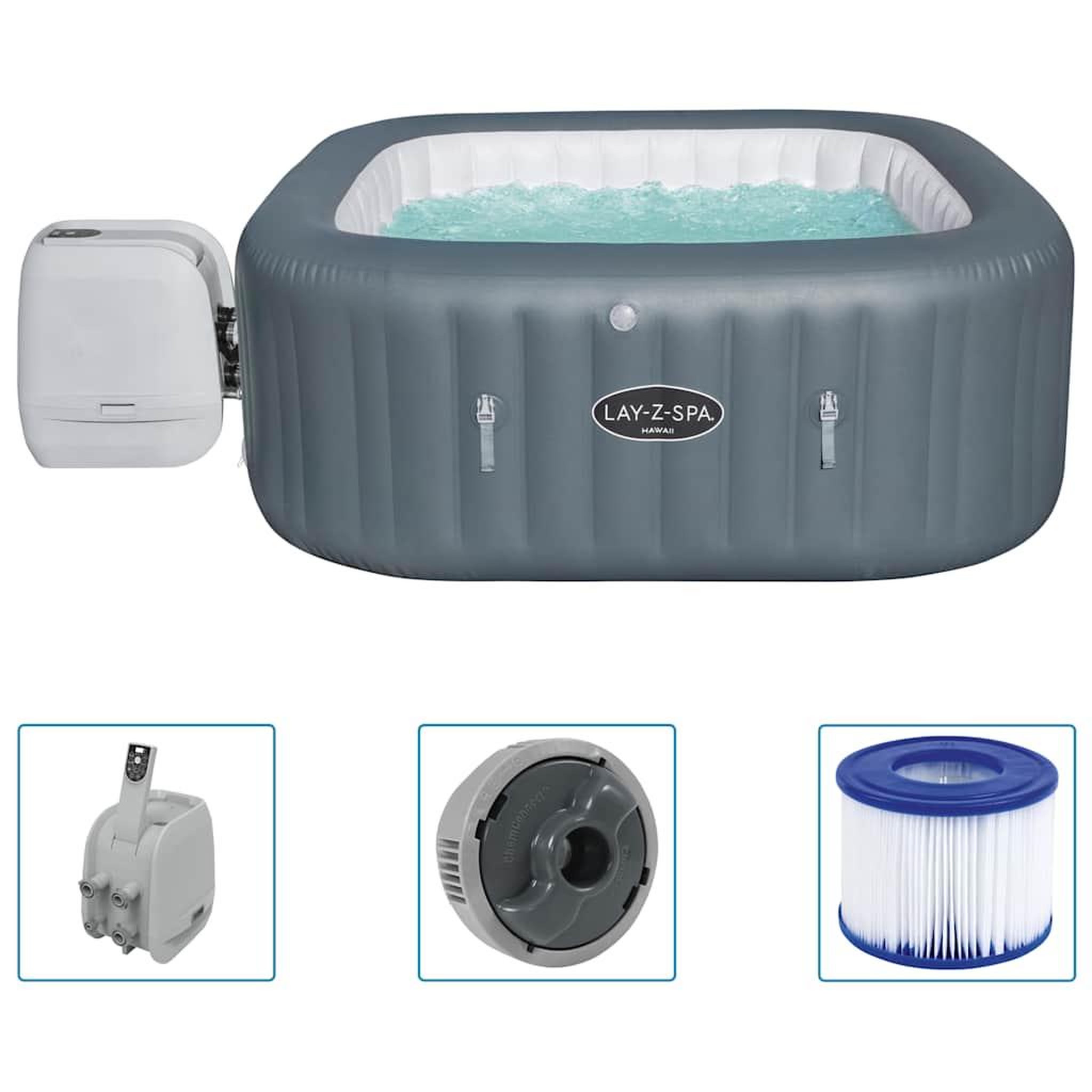 Voir la diapositive 1 : BESTWAY Bestway Cuve thermale gonflable Lay-Z-Spa Hawaii HydroJet Pro
