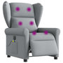 Voir la diapositive 1 : VIDAXL Fauteuil de massage inclinable electrique gris clair tissu