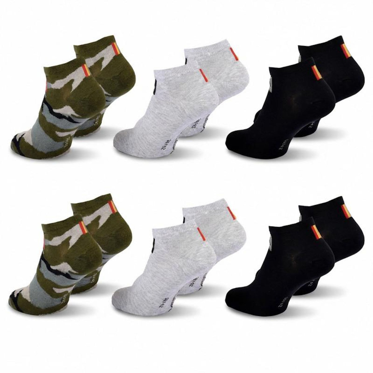 QUIKSILVER Quiksilver Pack de Chaussettes Homme SNEAKER– Lot 6 Paires Sport