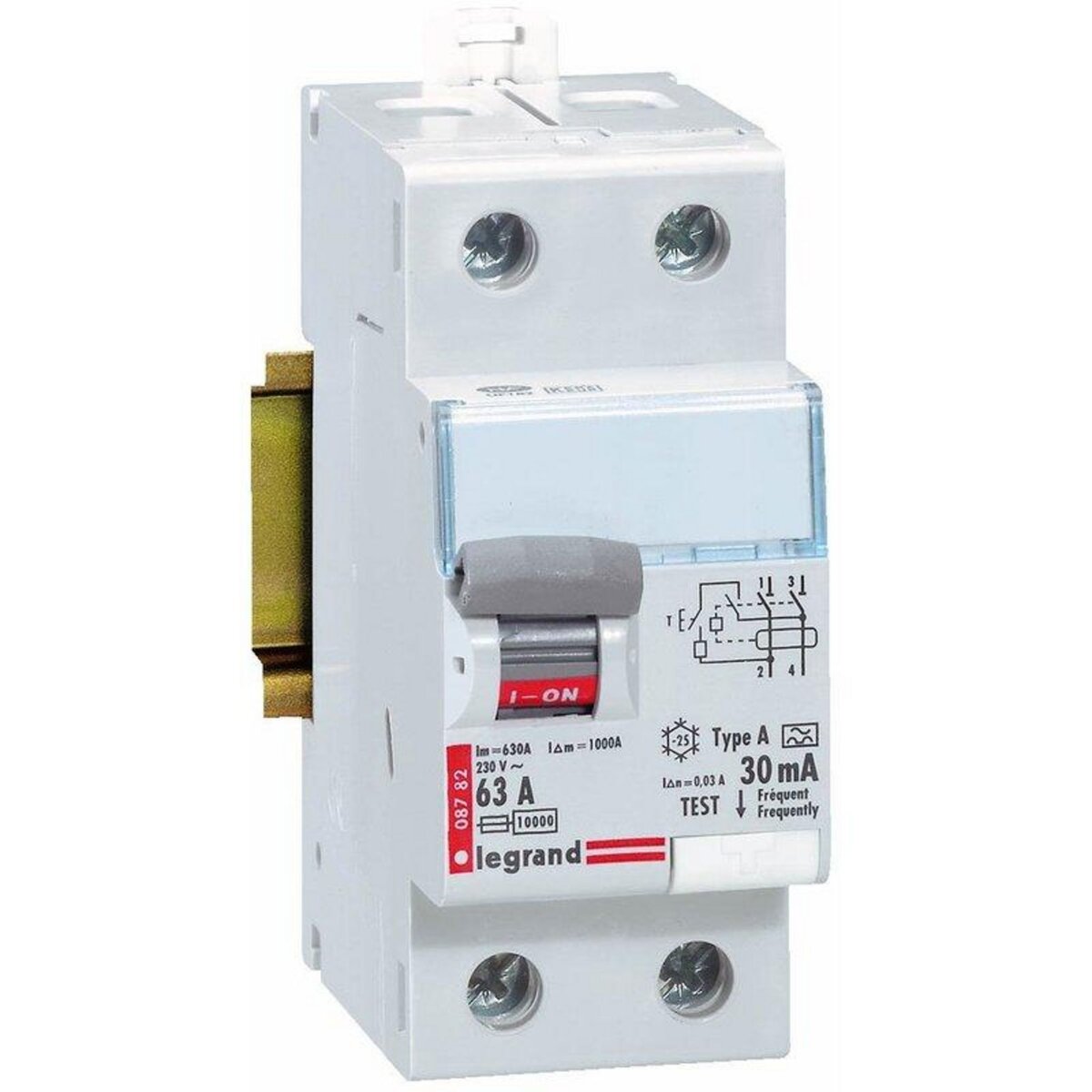 Legrand Interrupteur différentiel bipolaire 63A 30mA type A