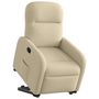 Voir la diapositive 3 : VIDAXL Fauteuil inclinable Creme Tissu