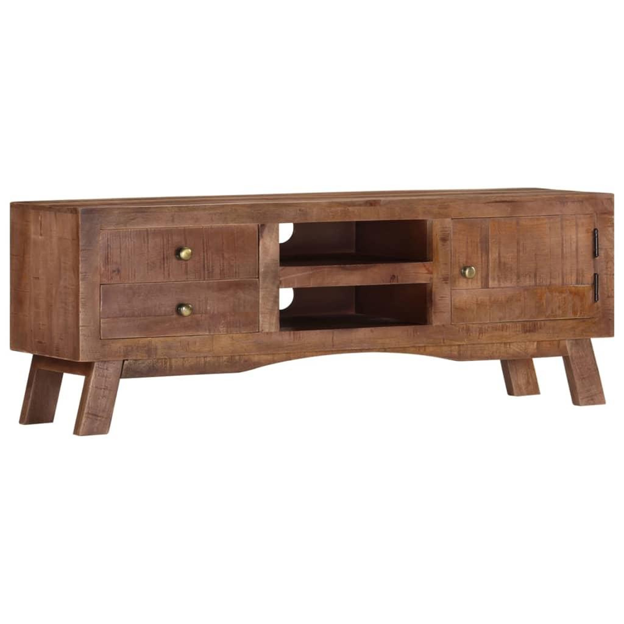 VIDAXL Meuble TV 110x30x40 cm Bois de manguier brut