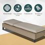 Voir la diapositive 3 : OUTSUNNY Bain de soleil transat grand confort matelas inclinaison réglable multipositions résine tressée beige