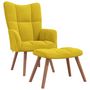 Voir la diapositive 2 : VIDAXL Chaise de relaxation avec repose-pied Jaune moutarde Velours