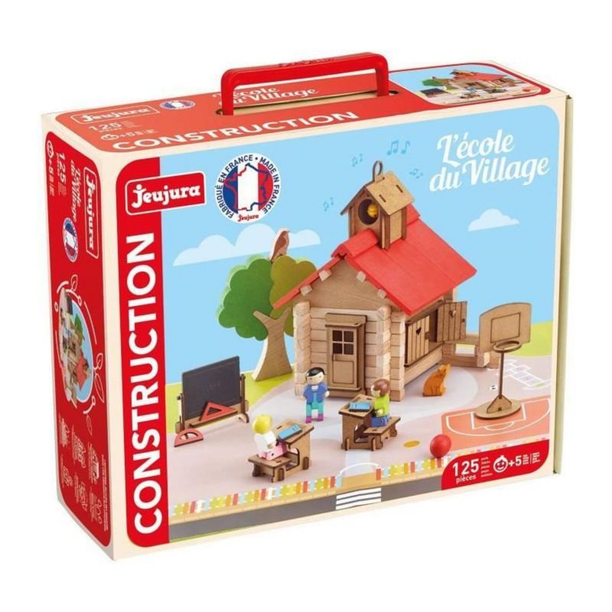 JeuJura L'école du village - Jeu de construction - JEUJURA - 125 pieces