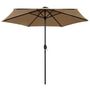 Voir la diapositive 2 : VIDAXL Parasol de jardin avec lumieres LED et mat en aluminium taupe