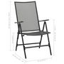 Voir la diapositive 6 : VIDAXL Chaises pliables en maille lot de 4 Acier Anthracite