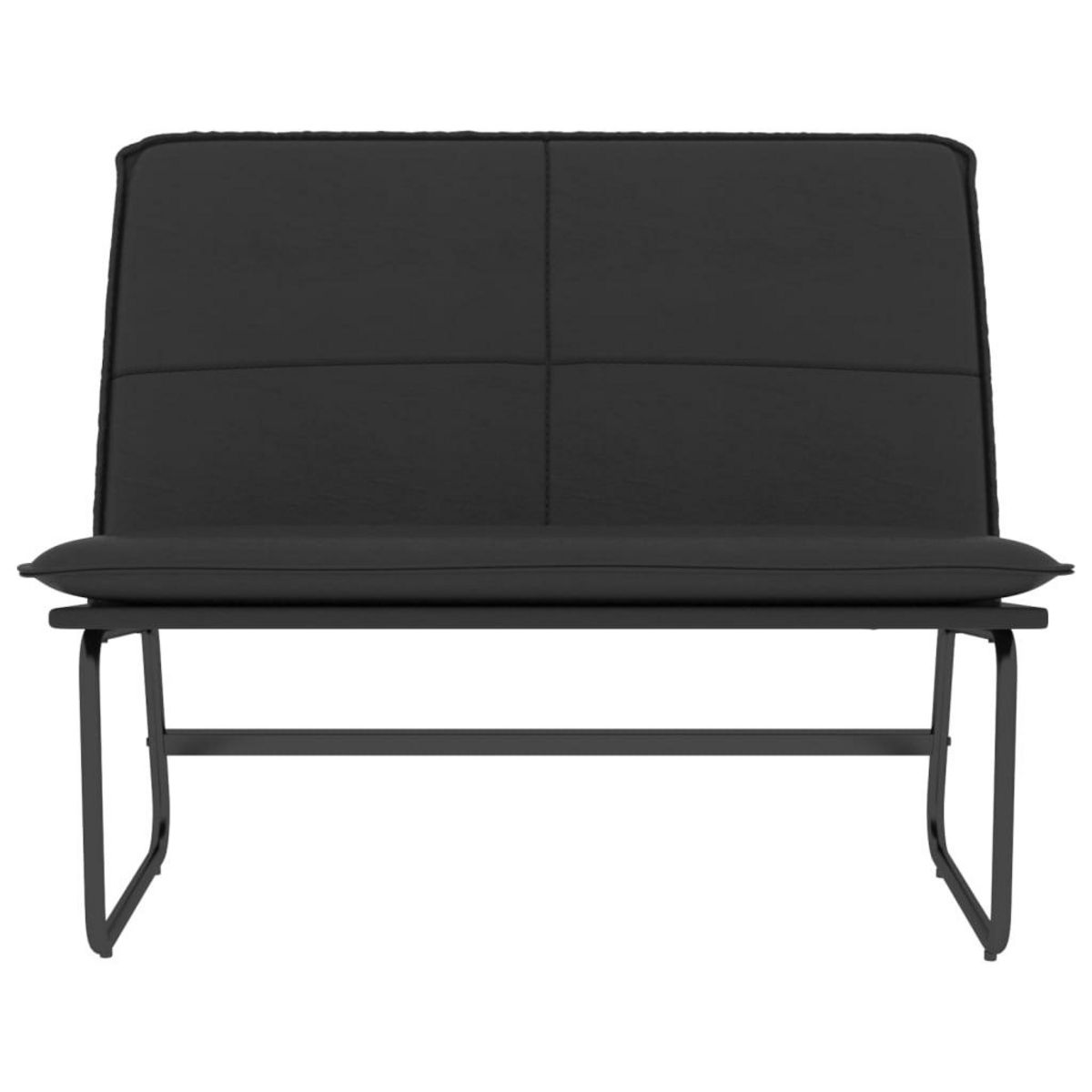 VIDAXL Banc Noir 100x75x76 cm Similicuir