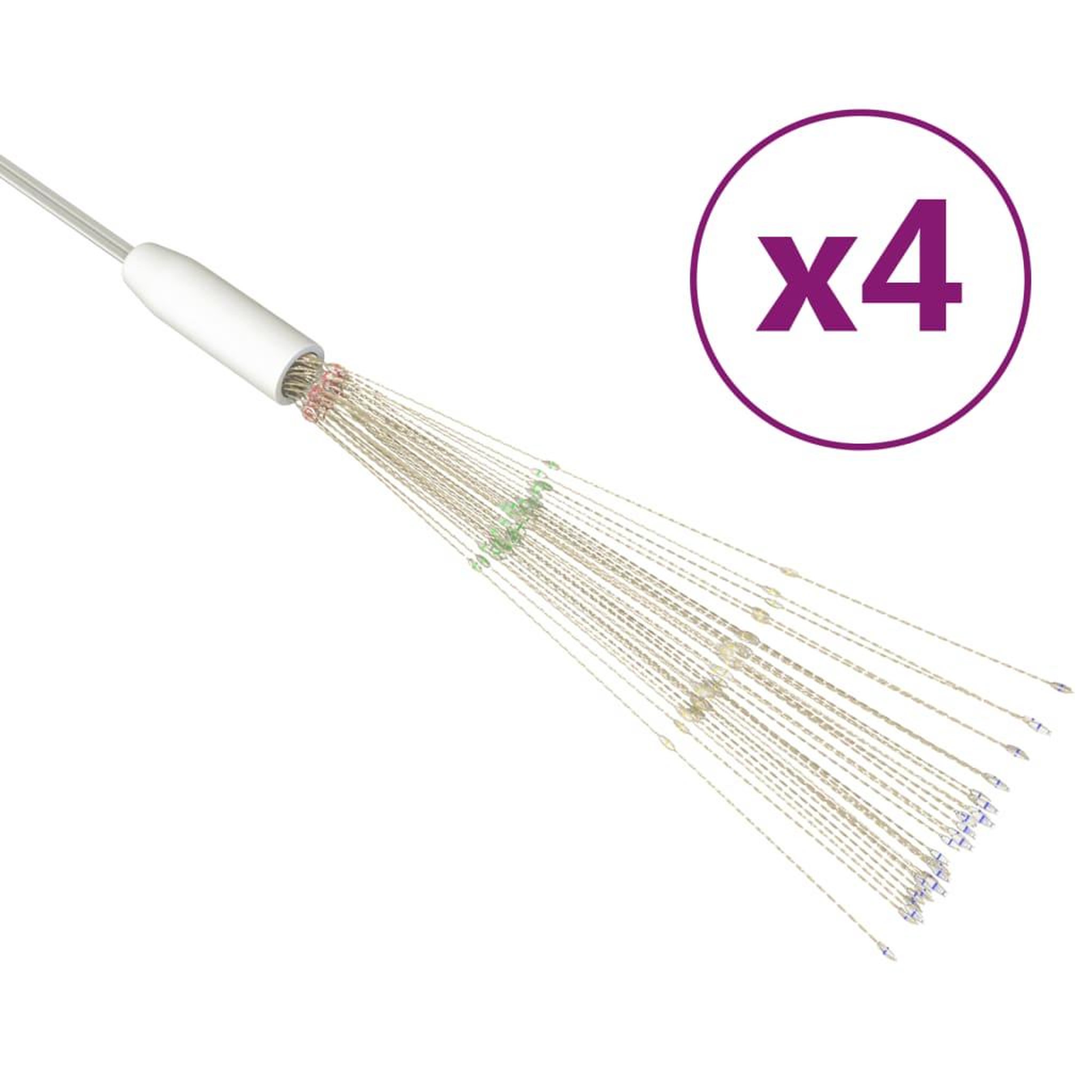 VIDAXL Feux d'artifice noël d'exterieur 4 pcs multicolore 20cm 560 led