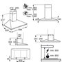 Voir la diapositive 4 : ELECTROLUX Hotte décorative murale 90cm 603m3/h blanc - eff90462ow
