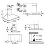 Voir la diapositive 4 : ELECTROLUX Hotte décorative murale 90cm 603m3/h blanc - eff90462ow
