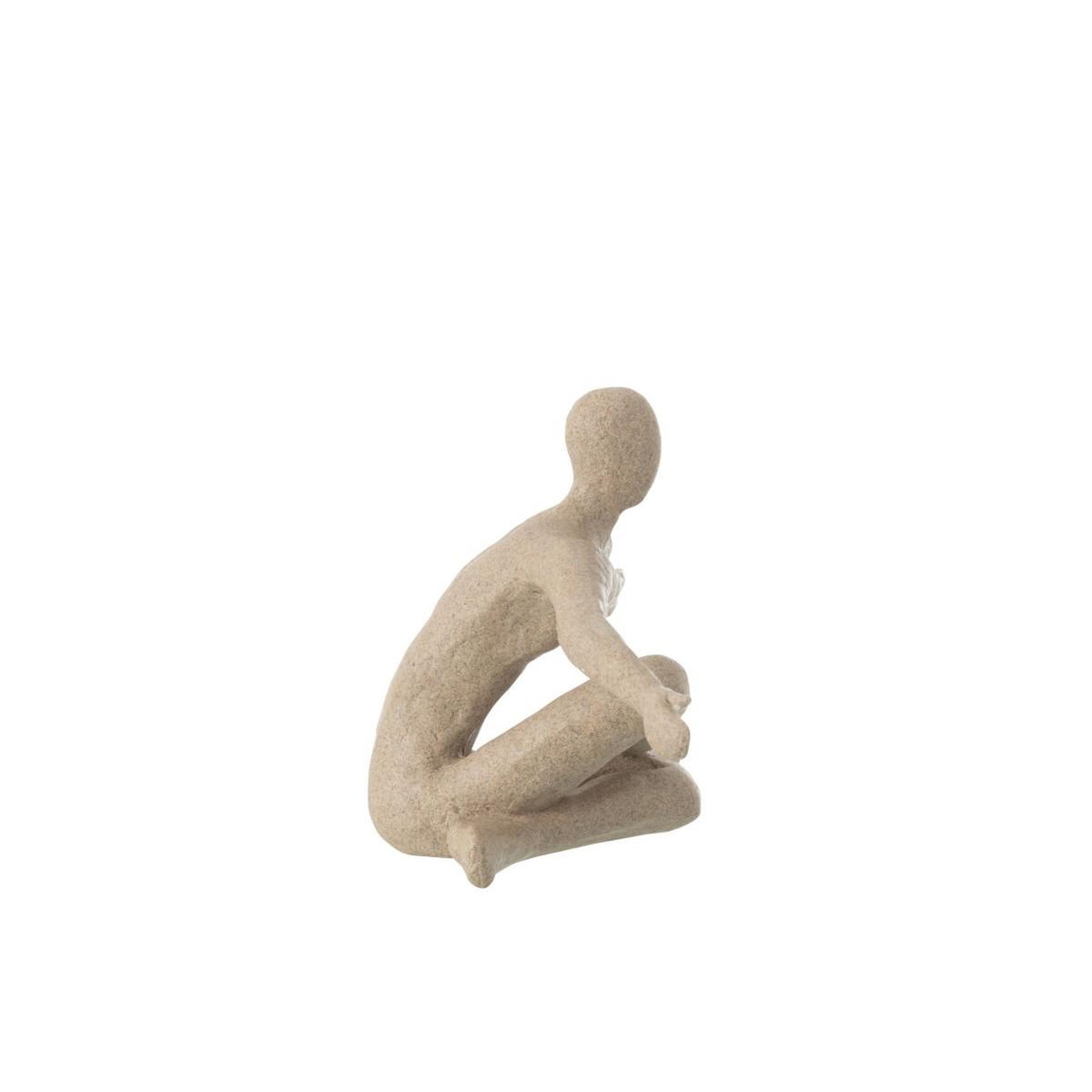 Voir la diapositive 2 : J-LINE Statuette bras ouverts en résine  shawn  57cm beige