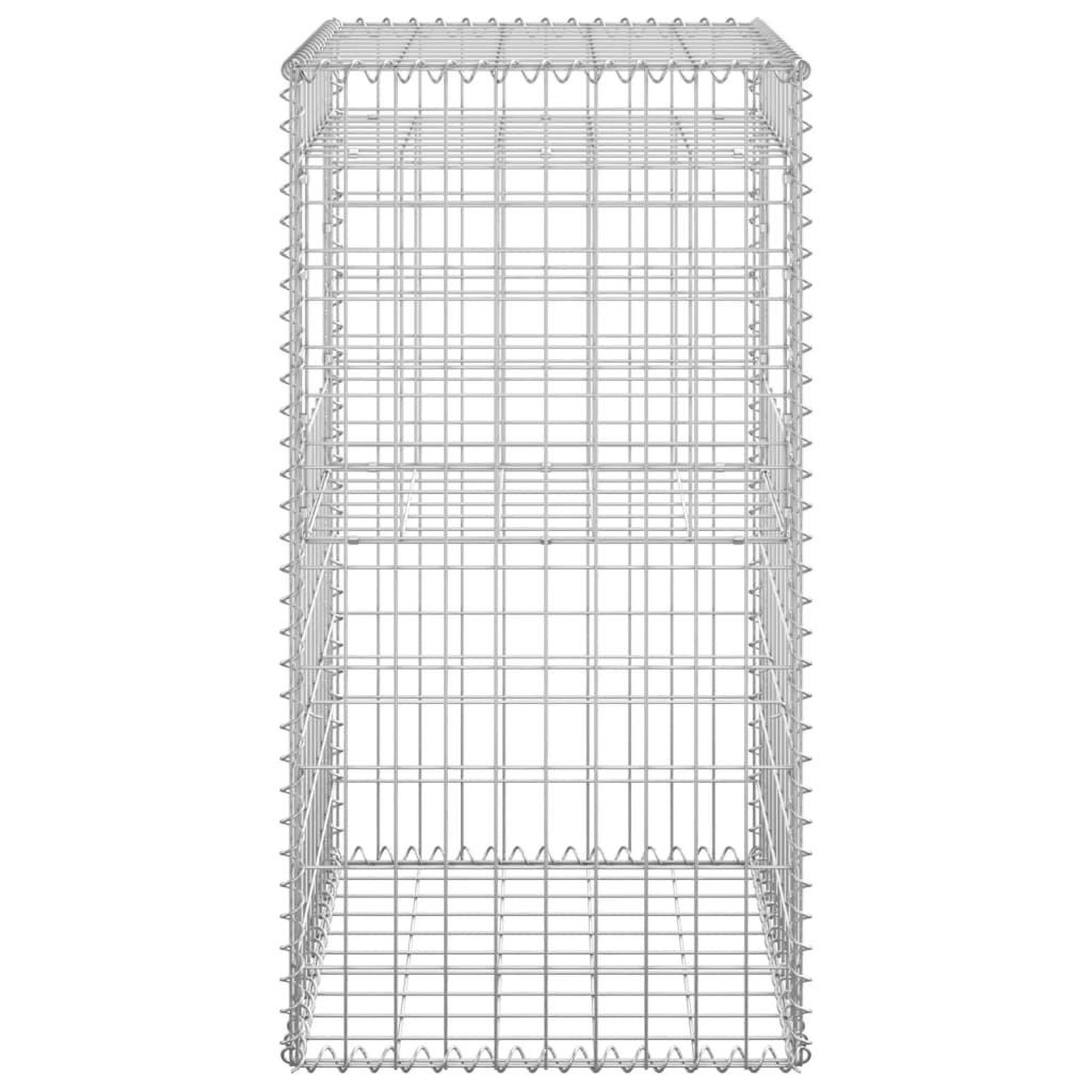 Voir la diapositive 5 : VIDAXL Poteaux a panier de gabion 2 pcs 50x50x100 cm Fer
