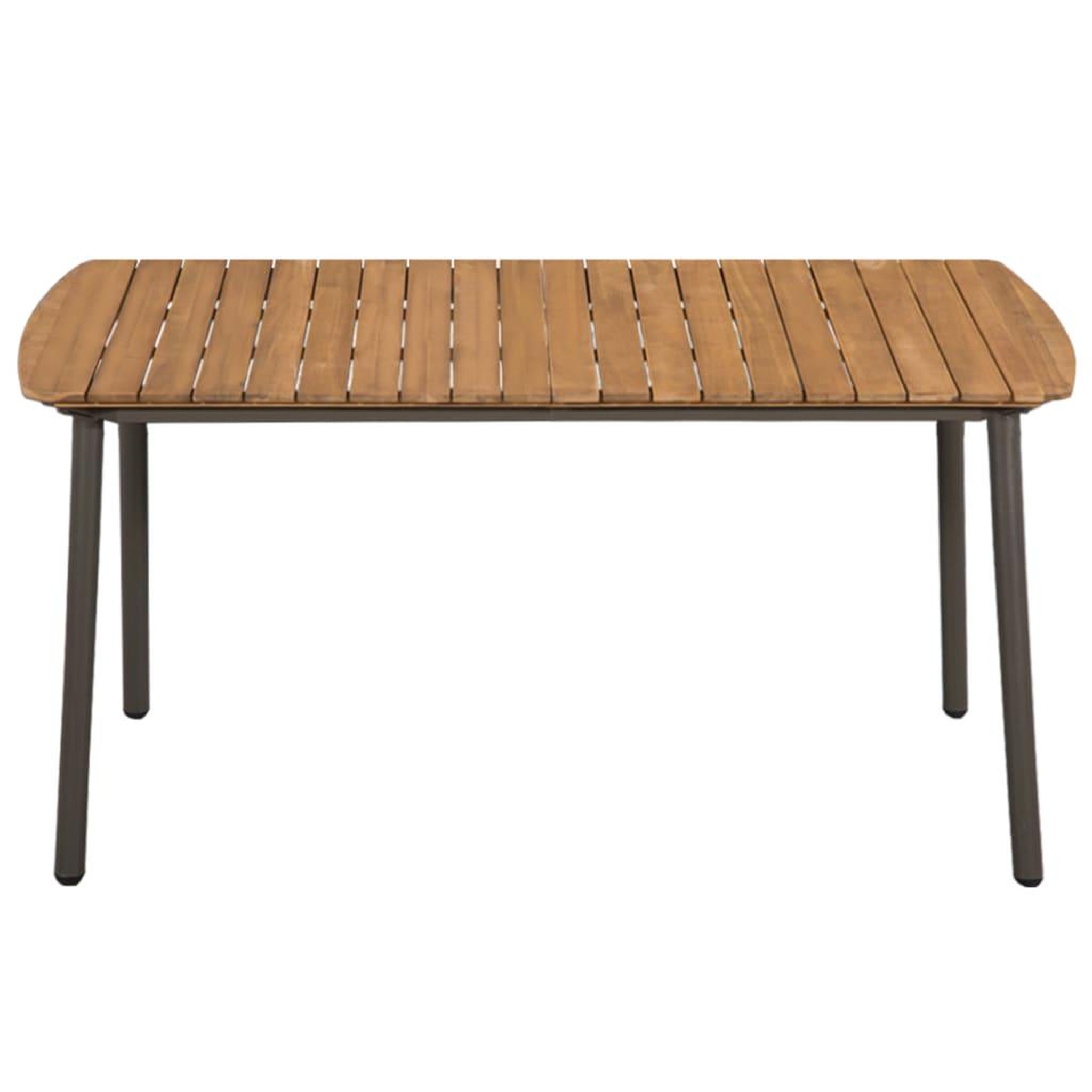 Voir la diapositive 2 : VIDAXL Table de jardin 150 x 90 x 72 cm Bois d'acacia solide et acier