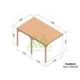 Voir la diapositive 2 : JARDIDECO Pergola adossée en bois Reims 500 x 300 cm - Maderland
