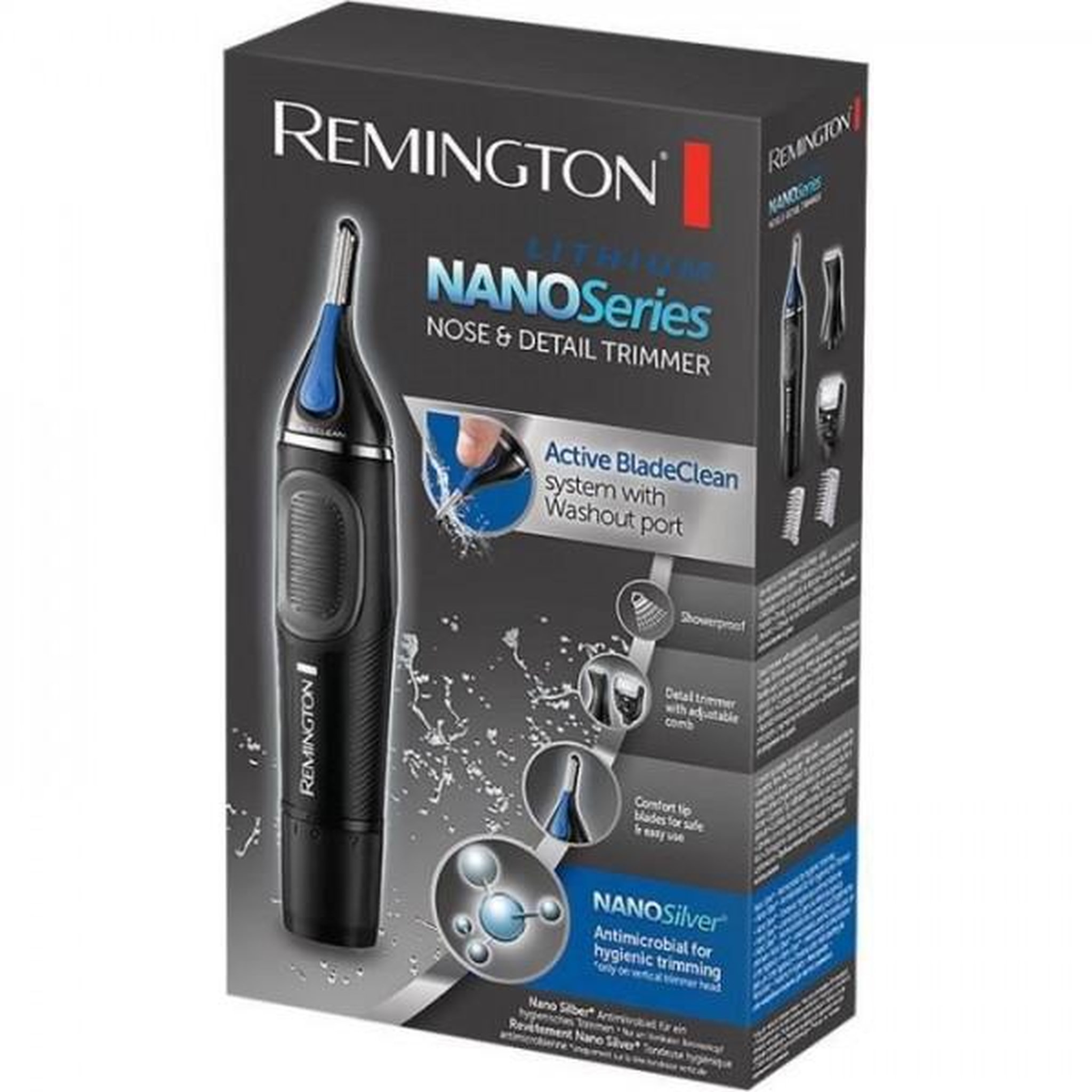 Voir la diapositive 4 : REMINGTON Epilateur Electrique Remington NE3870 Tondeuse Visage Antibactérienne Hypoallergénique Nano Serie pour Nez et Oreilles