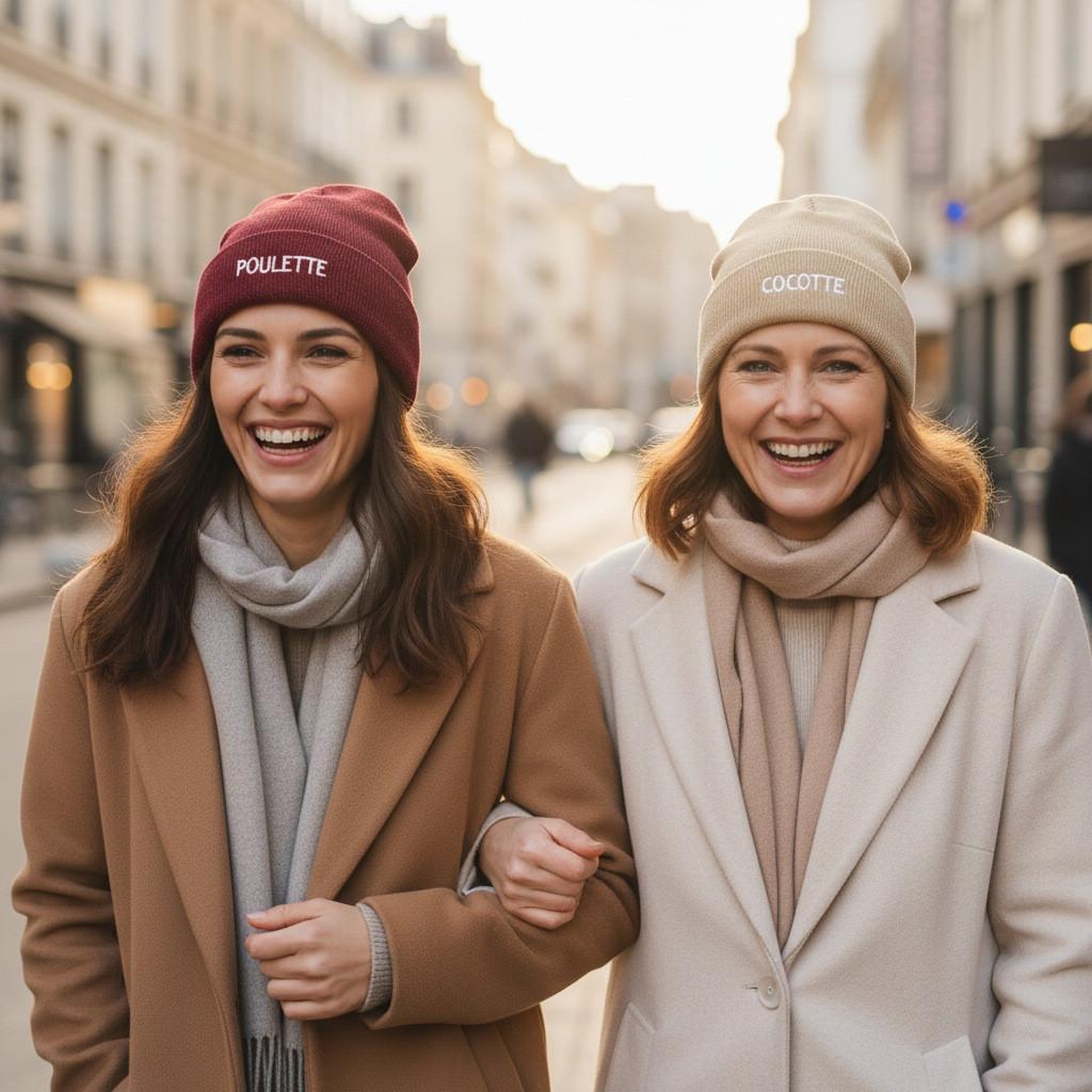 Voir la diapositive 6 : OZABI OZABI Bonnets Femme Fil Lurex Pailleté Message Brodé - Pack de 2 (Lot)