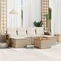 Voir la diapositive 1 : VIDAXL Salon de jardin avec coussins 7 pcs beige resine tressee