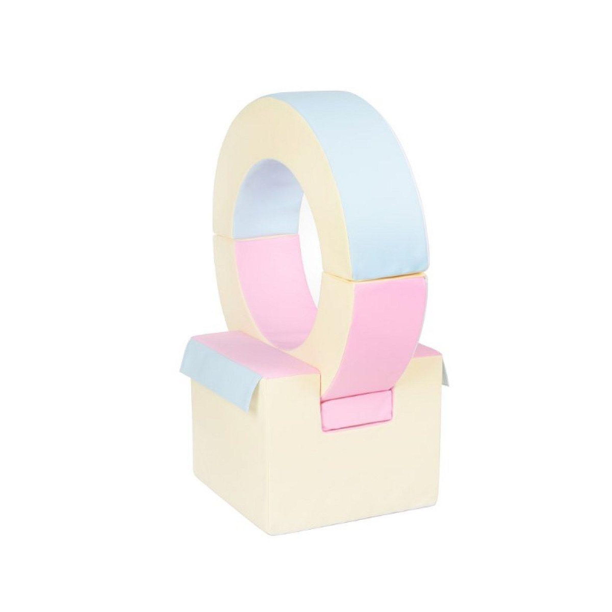 VELINDA Ensemble de cerceaux 3 blocs rose bleu jaune pastel