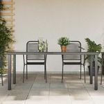 VIDAXL Table de jardin Noir 190x90x74 cm Aluminium et verre