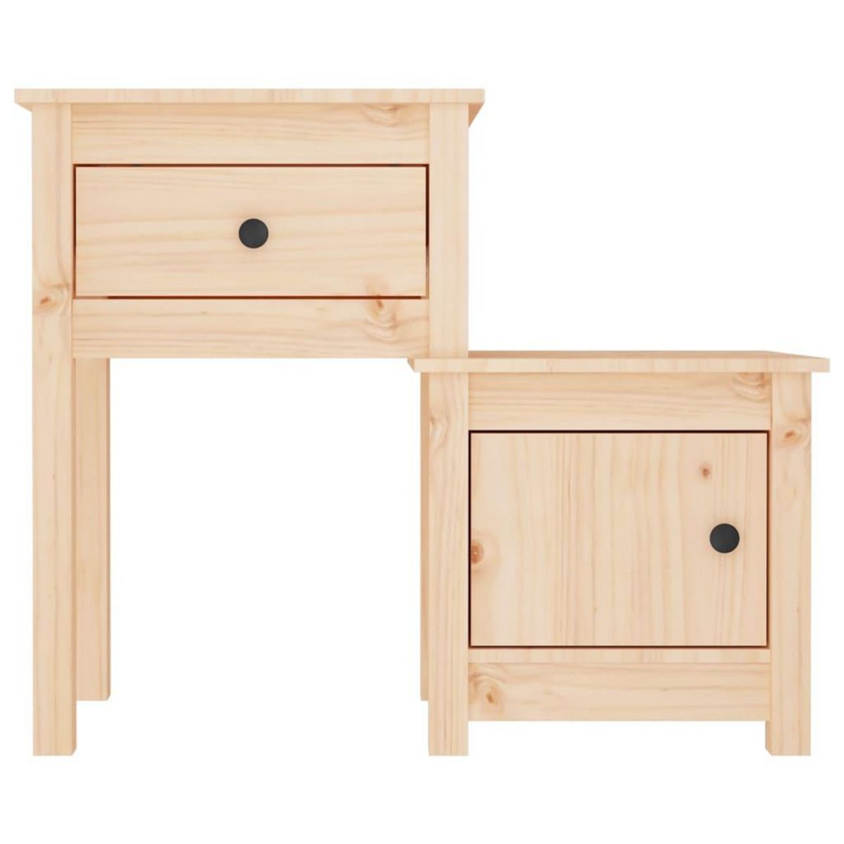 VIDAXL Tables de chevet 2 pcs 79,5x38x65,5 cm Bois de pin massif