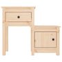 Voir la diapositive 5 : VIDAXL Tables de chevet 2 pcs 79,5x38x65,5 cm Bois de pin massif