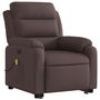 Voir la diapositive 4 : VIDAXL Fauteuil inclinable de massage electrique Marron fonce Tissu
