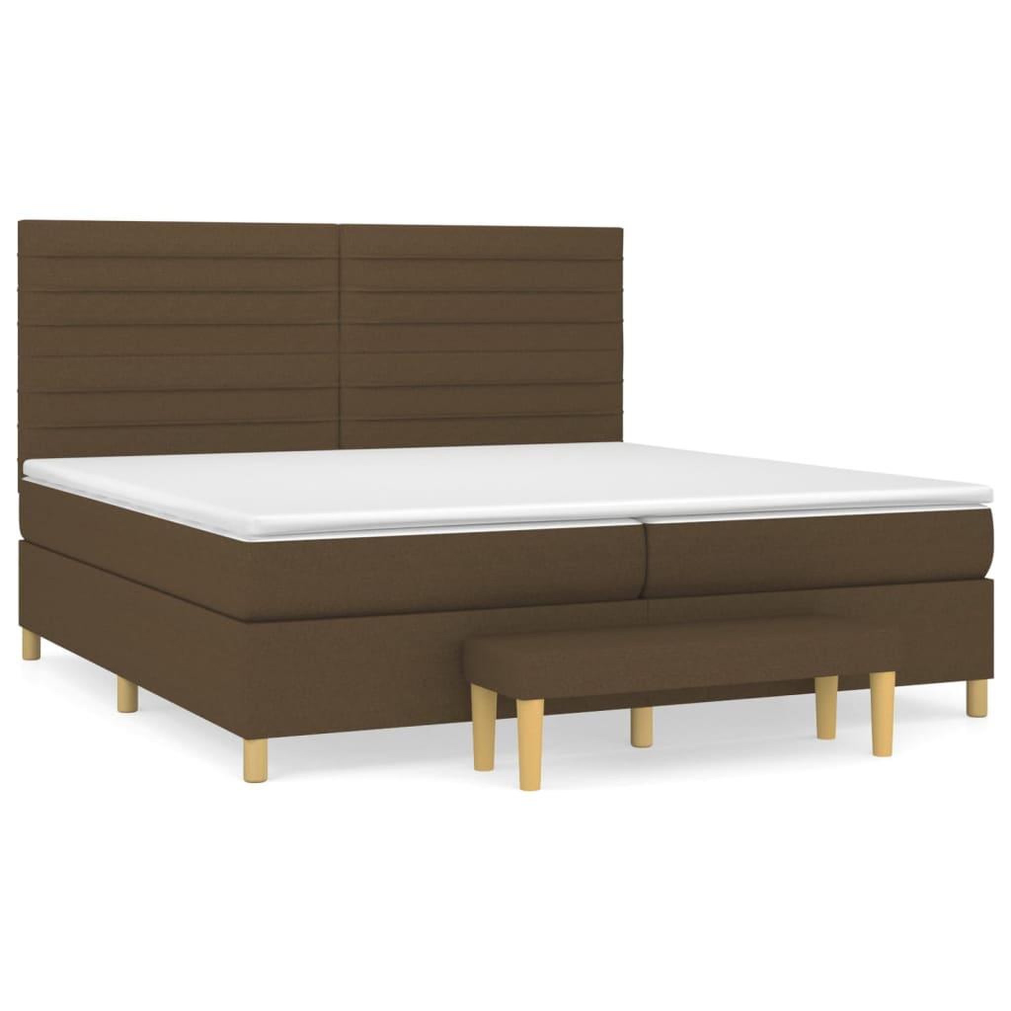 Voir la diapositive 2 : VIDAXL Sommier a lattes de lit avec matelas Marron fonce 200x200 cm