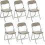 Voir la diapositive 1 : TOILINUX Lot de 6 Chaises pliantes en PVC