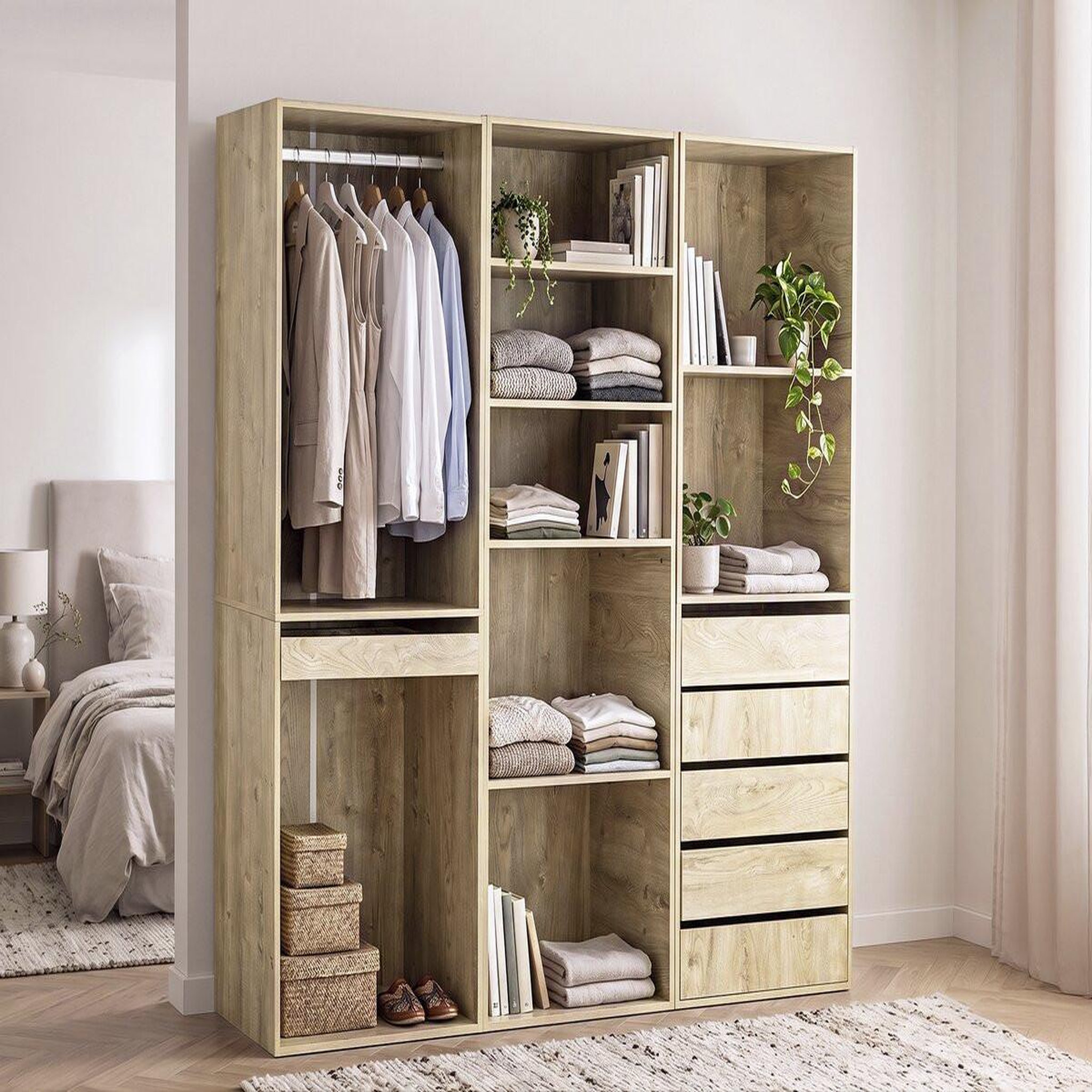 Voir la diapositive 2 : Habitat et Jardin Kit dressing   opéra   modulable - 3 éléments - beige