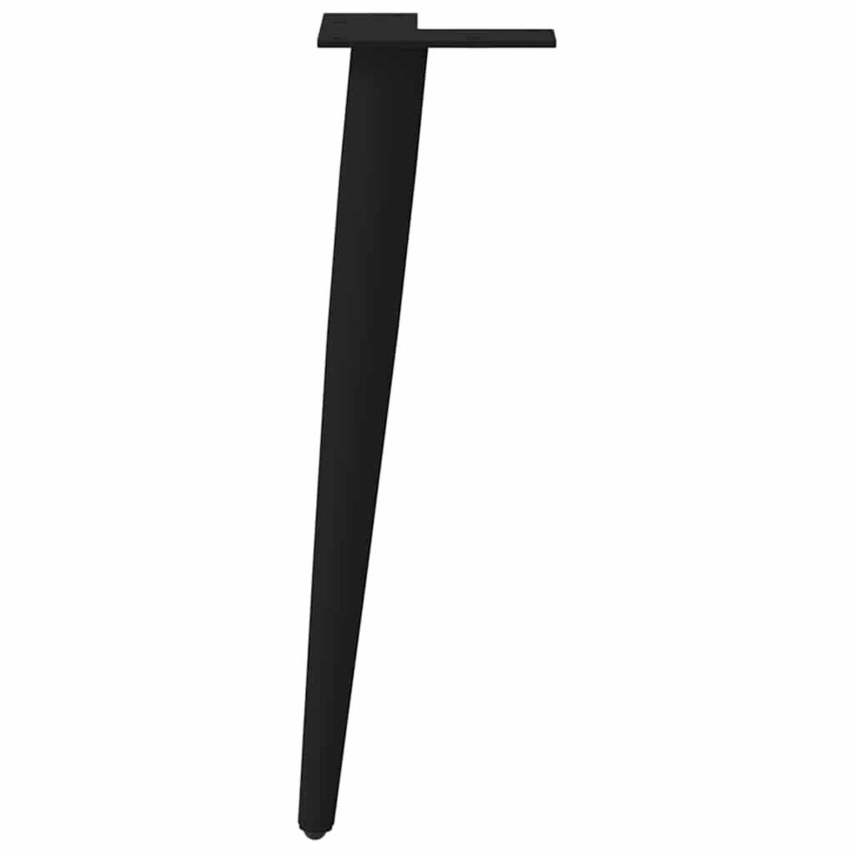 VIDAXL Pieds de table basse forme conique 4 pcs noir 30-31 cm acier