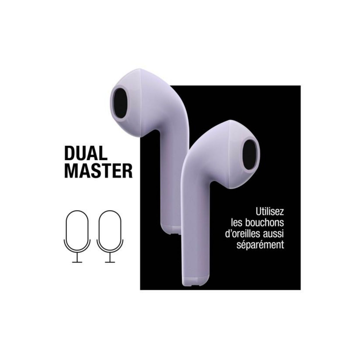 FRESH'N REBEL Ecouteurs Fresh n Rebel True Wireless Twins Core Dual master Mauve