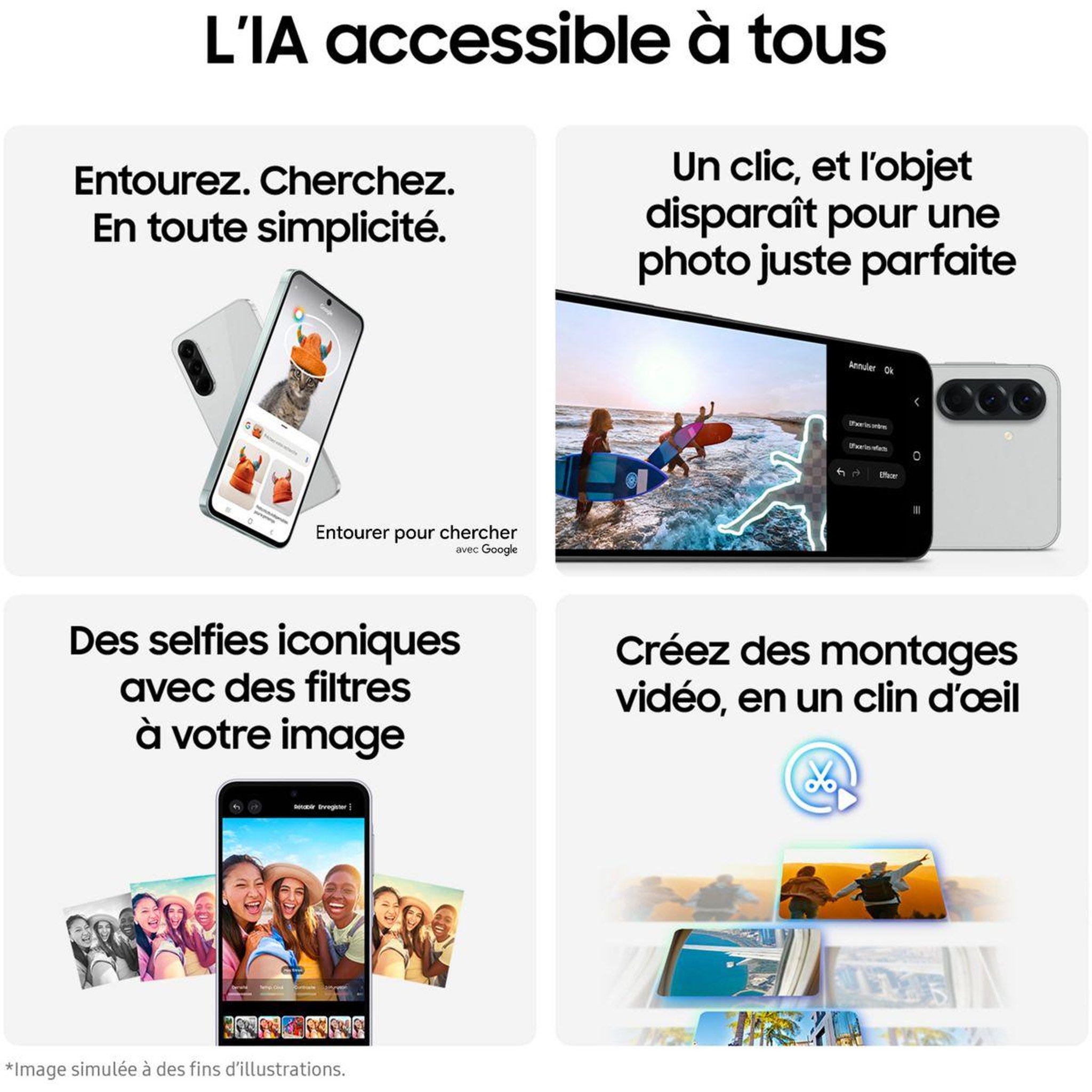 Voir la diapositive 4 : Samsung Smartphone Galaxy A56 Vert Sauge 256Go 5G