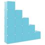 Voir la diapositive 5 : VIDAXL Armoire de rangement pour enfants avec 15 cubes Bleu PP