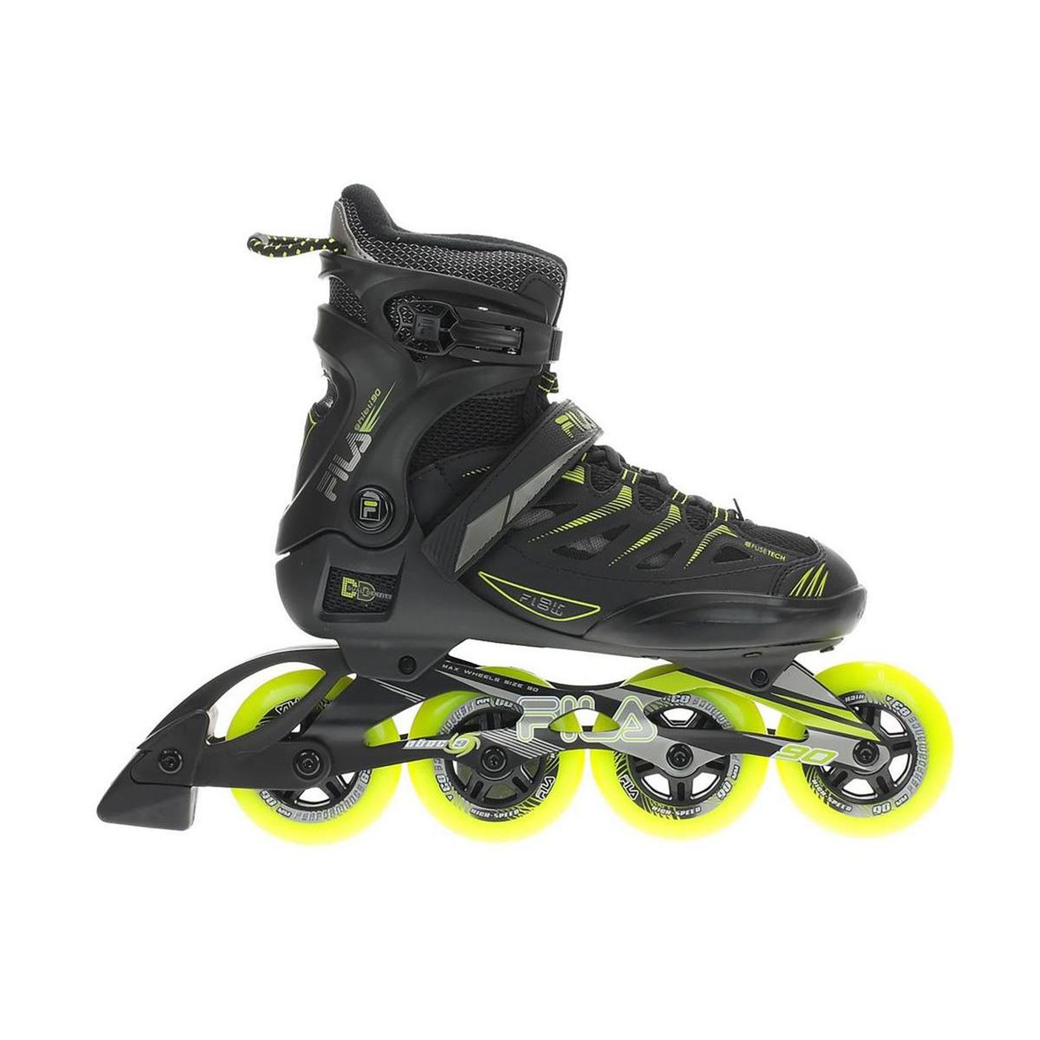 Voir la diapositive 2 : FILA Roller Fila ghibli 90 noir/lime T40